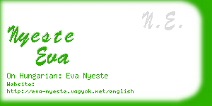 nyeste eva business card